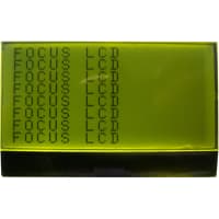 Focus Display Solutions Display; LCD; Graphic Module; 128x64, COG, FSTN, Yellow, Ylw/Grn backlight