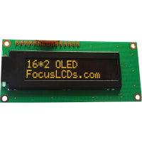 Focus Display Solutions Display; LCD; Character Module; 16x2(75x31); PMOLED; YELLOW; 3V; SPI