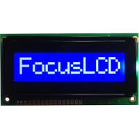 Focus Display Solutions Displays LCD Character Module LBC Series 8x1 STN Blue Transmissive 5V LCD