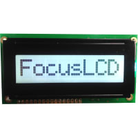 Focus Display Solutions Displays LCD Character Module LBC Series 8x1 FSTN Black Transflective 5V LCD