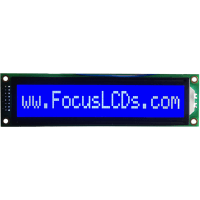 Focus Display Solutions Displays LCD Character Module LBC Series 16x1 STN Blue Transmissive 5V LCD