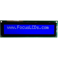 Focus Display Solutions Displays LCD Character Module LBC Series 20x2 STN Blue Transmissive 5VLED