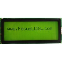 Focus Display Solutions Displays LCD Character Module LBC Series 20x4 STN Yellow Green Transflective 5V