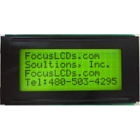 Focus Display Solutions Character Display Modules LCD Character 16x4 Yellow Transflective