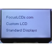 Focus Display Solutions Monochrome Graphic LCD; 128x64A(77.4x52.4), FSTN, Gray, Wht LED, , 3.0V LCD