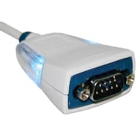 FTDI USB 2.0 Type A Male-DB9 Male Cable, 5m(16.4ft), White PVC, LED, US232R Series