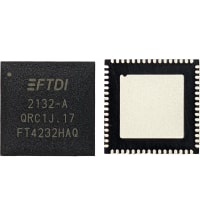 FTDI USB Hi-Speed to Quad Channel Serial UART IC, Automotive, QFN-56, Reel.