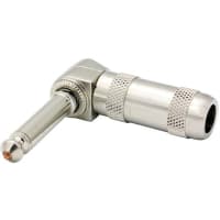 G&H Industries Right Angle 1/4" Nickel Mono Quiet Plug, Nickel Housing