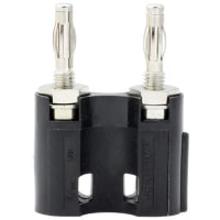 G&H Industries Dual Banana Plug - Black, Nickel Plated Contacts