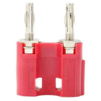 G&H Industries Dual Banana Plug - Red, Nickel Plated Contacts