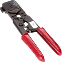 GC Electronics Crimping Tool, 0.093" Terminals, 14-22 AWG, Side Entry, L: 9"(228.6mm), Rubber