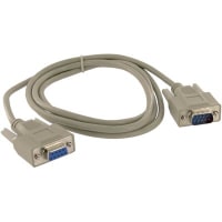 GC Electronics Cable, DB9 Male, DB9 Female, 9 Cond EGA Cbl, 6ft., 28 AWG, Putty, For computer