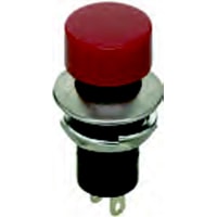 GC Electronics Standard Pushbutton, NO SPST, 3A, 250 VAC, Red, Plastic, 35 Series