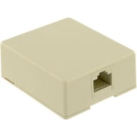 GC Electronics Jack Modular 8 Ivory Surface Mount Screw Terminal UL Listed