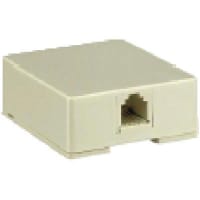 GC Electronics Jack Modular 4 Ivory Surface Mount Screw Terminal