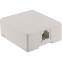 GC Electronics Jack Modular 6 White Surface Mount Screw Terminal UL Listed