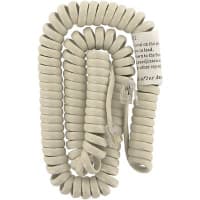 GC Electronics Extension Cord, Modular Handset Cord, 12 ft., Light Almond