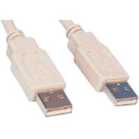 GC Electronics Cable, USB Type-A Plug x2, USB 2.0 Cbl, 15ft., For computer