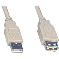 GC Electronics Cable, USB Type-A Plug, USB Type-A Jack, USB 2.0 Cbl, 15ft., For computer