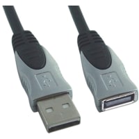 GC Electronics Double Ended In-Series Cable, USB A Plug to USB A Receptacle, 4.57 m, 45 Series