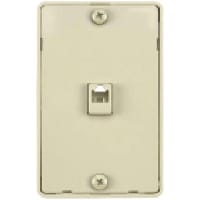 GC Electronics QUICK MOUNT WALL PHONE JACK 4 CONDUCTOR IVORY