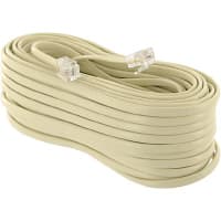 GC Electronics Extension Cord, Modular Line Cord, 50 ft., Ivory