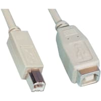 GC Electronics Cable, USB Type-B Plug, USB Type-B Jack, USB 2.0 Cbl, 15ft., For computer