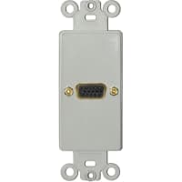 GC Electronics DTcor-1 High Density HD-15 Female to Female Jack, with Faceplate - White