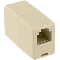 GC Electronics Coupler, Modular, 6, Reverse, Ivory, 2, Modular line cords