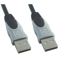 GC Electronics Cable, USB Type-A Plug x2, USB 2.0 Cbl, 15ft., For computer