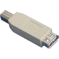 GC Electronics Adapter, USB Type-A Jack, USB Type-B Plug, USB 2.0 Cbl, For computer