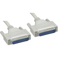 GC Electronics Cable; DB25 female/DB25 male; protocol: RS-232; 2 ft lngth; 25x28 AWG