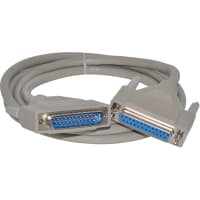 GC Electronics Cable, DB25 Female, DB25 Male, 25 Cond RS-232 Serial Data Cbl, 6ft., 28 AWG, Putty