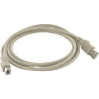 GC Electronics Cable, USB Type-B Male, USB Type-A Male, 1 Pr, 2 Cond USB 1.0 Cbl, 6.5ft., 26, 20 AWG