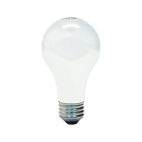 GE Lighting Lamp, Incandescent, A19, E26, CC-6, Standard, Inside Frost