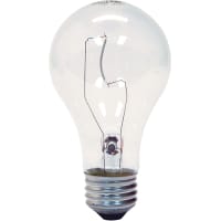 GE Lighting Lamp, Incandescent, A19, E26, CC-6, Clear, Standard