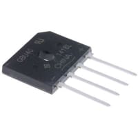 General Semiconductor / Vishay Rectifier, Bridge; Glass Passivated Single-Phase; GBU; 400 V; 4; PCB Mount