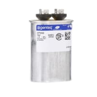 Genteq Capacitor, Polypro Metallized, 10 uF, Tol 6%, 370 AC, QC, Motor Run, Oval