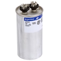 Genteq Capacitor, Polypro Metallized, Cap 50 uF, Tol 6%, Vol-Rtg 370 VAC, QC, Motor Run