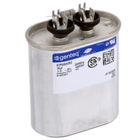 Genteq Capacitor, Polypro Metallized, Cap 10 uF, Tol 3%, Vol-Rtg 400 VAC, QC, HID Lighting