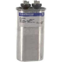 Genteq Capacitor, Polypro Metallized, Cap 2 uF, Tol 6%, 660 AC, QC, GP, Oval