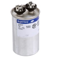 Genteq Capacitor, Polypro Metallized, 25 uF, Tol 6%, 240 AC, QC, GP, Rnd