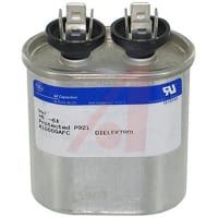 Genteq Capacitor, Motor Run, Oval, Cap 3.0uF, 370V, 1.25 X2.12, 97F Series