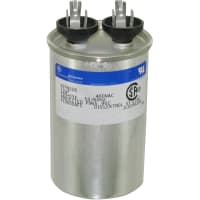 Genteq Capacitor, Polypropylene Film, Cap 10 uF, Tol 3%, 400 VAC, QC, Round, HID Light