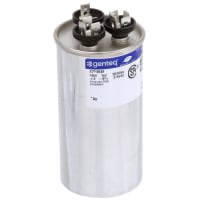 Genteq Capacitor, Polypro Metallized, Cap 40 uF, 5 uF, Tol 6%, 370AC, QC, Rnd, Dual Rtg