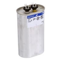 Genteq Capacitor, Polypro Metallized, Cap 26 uF, Tol 3%, Vol-Rtg 580 AC, QC, HID, Oval