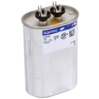 Genteq Capacitor, Polypropylene Film, Oval, 24uF, 3% Tolerance, 480 Volts, 97F Series