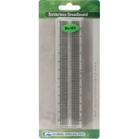 Global Specialties SOLDERLESS BREADBOARD, 630 TIE-POINTS, TRANSPARENT, ROHS