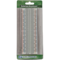 Global Specialties SOLDERLESS BREADBOARD, 830 TIE-POINTS, WITH BUS STRIP