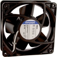 Globe Motors AC Fan, 115V, 120x120x25mm, 64/71CFM, 14/11W, 34/38dBA, 2700RPM, Terminals